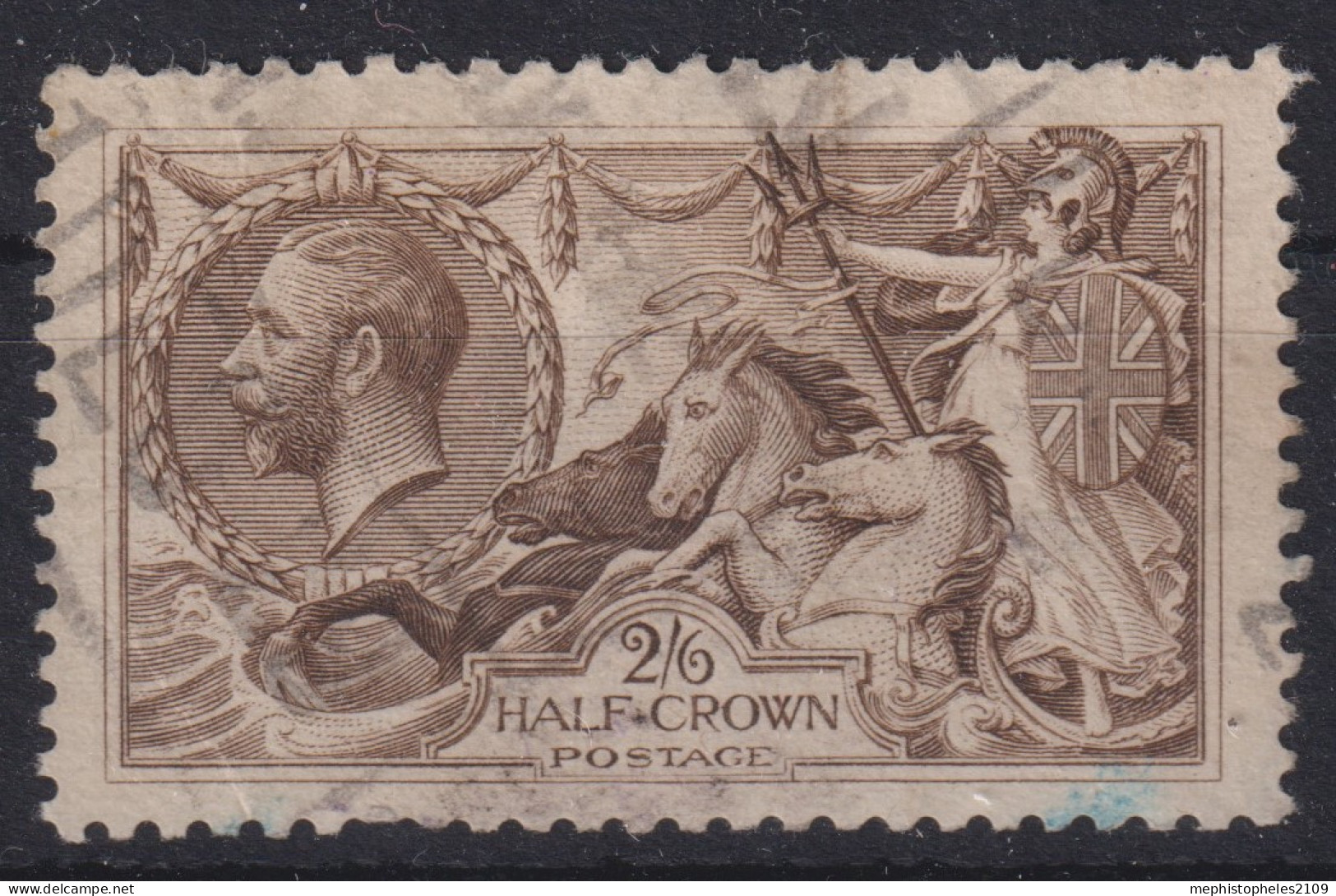 GREAT BRITAIN 1919 - Canceled - Sc# 179 - Bradbury, Wilkinson & Co Printing - 2/6sh - Usati