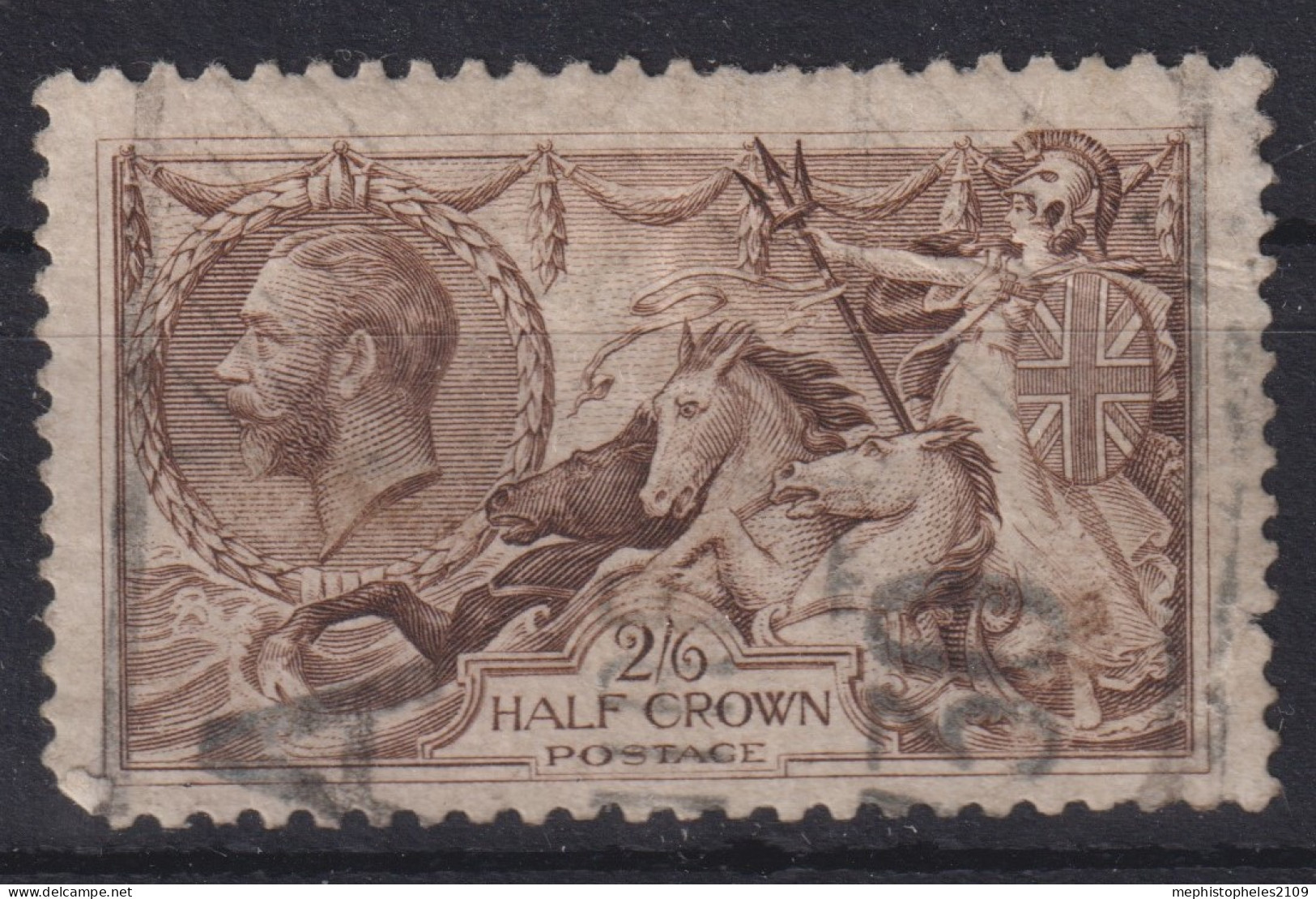 GREAT BRITAIN 1919 - Canceled - Sc# 179 - Bradbury, Wilkinson & Co Printing - 2/6sh - Usati