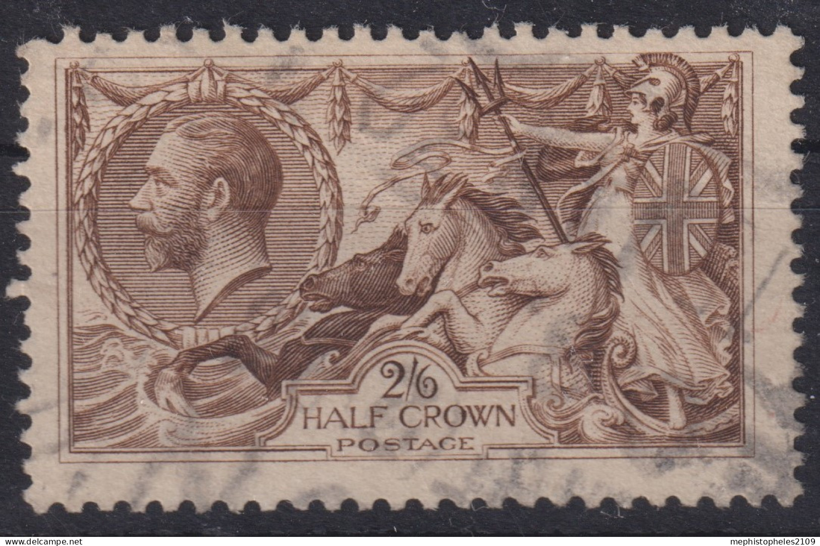 GREAT BRITAIN 1919 - Canceled - Sc# 179 - Bradbury, Wilkinson & Co Printing - 2/6sh - Usati