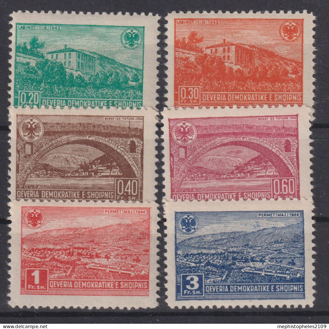 ALBANIA 1945 - MNH - Mi 379-384 - Albanien