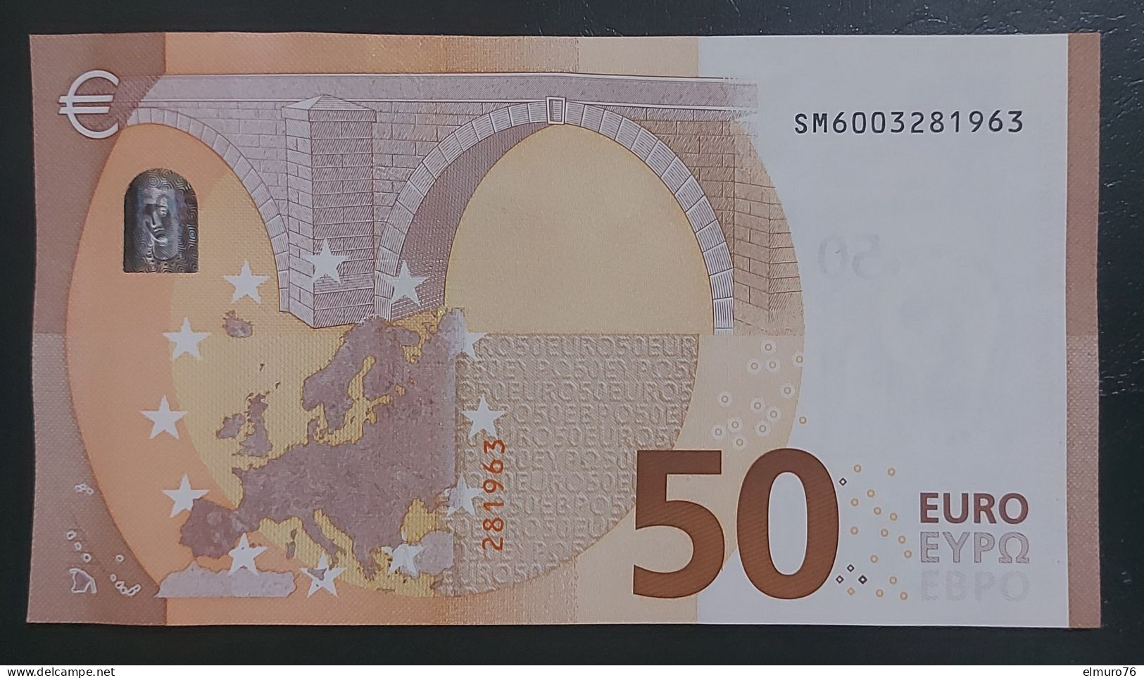 50 EURO S050F1 Italy NEW Serie SM Ch 00 Lagarde Perfect UNC - 50 Euro