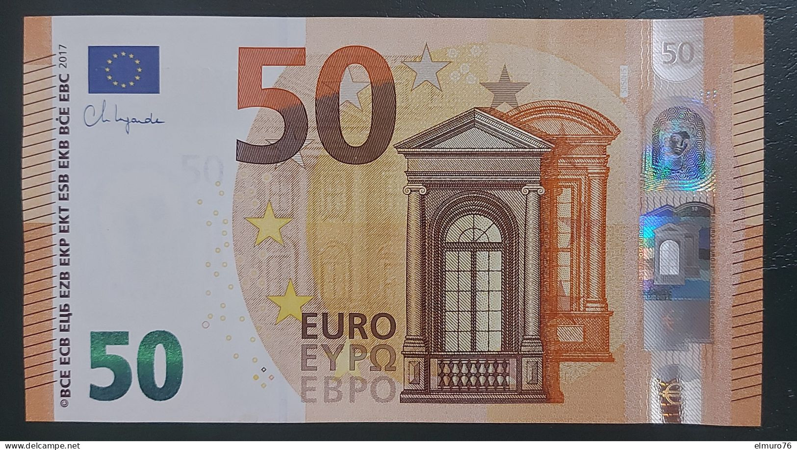 50 EURO S050H5 Italy NEW Serie SF Ch 00 Lagarde Perfect UNC - 50 Euro