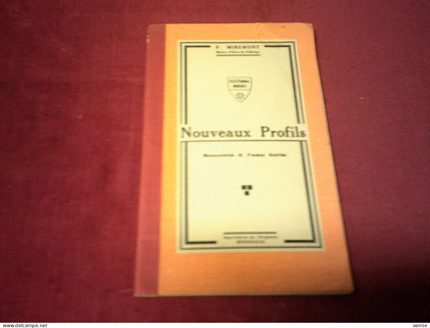 P . MIREMONT  NOUVEAUX PROFIL  SONNET A L'EAU FORTE - Autores Franceses