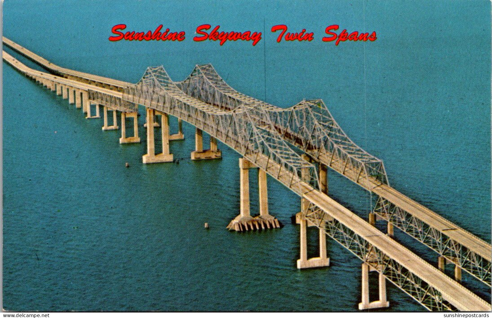 Florida St Petersburg Sunshine Skyway Bridge Twin Spans - St Petersburg