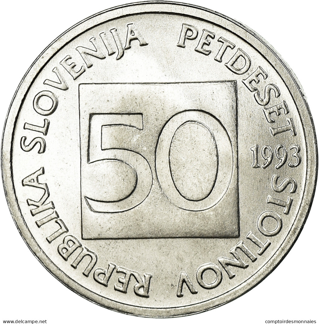 Monnaie, Slovénie, 50 Stotinov, 1993, FDC, Aluminium, KM:3 - Slowenien