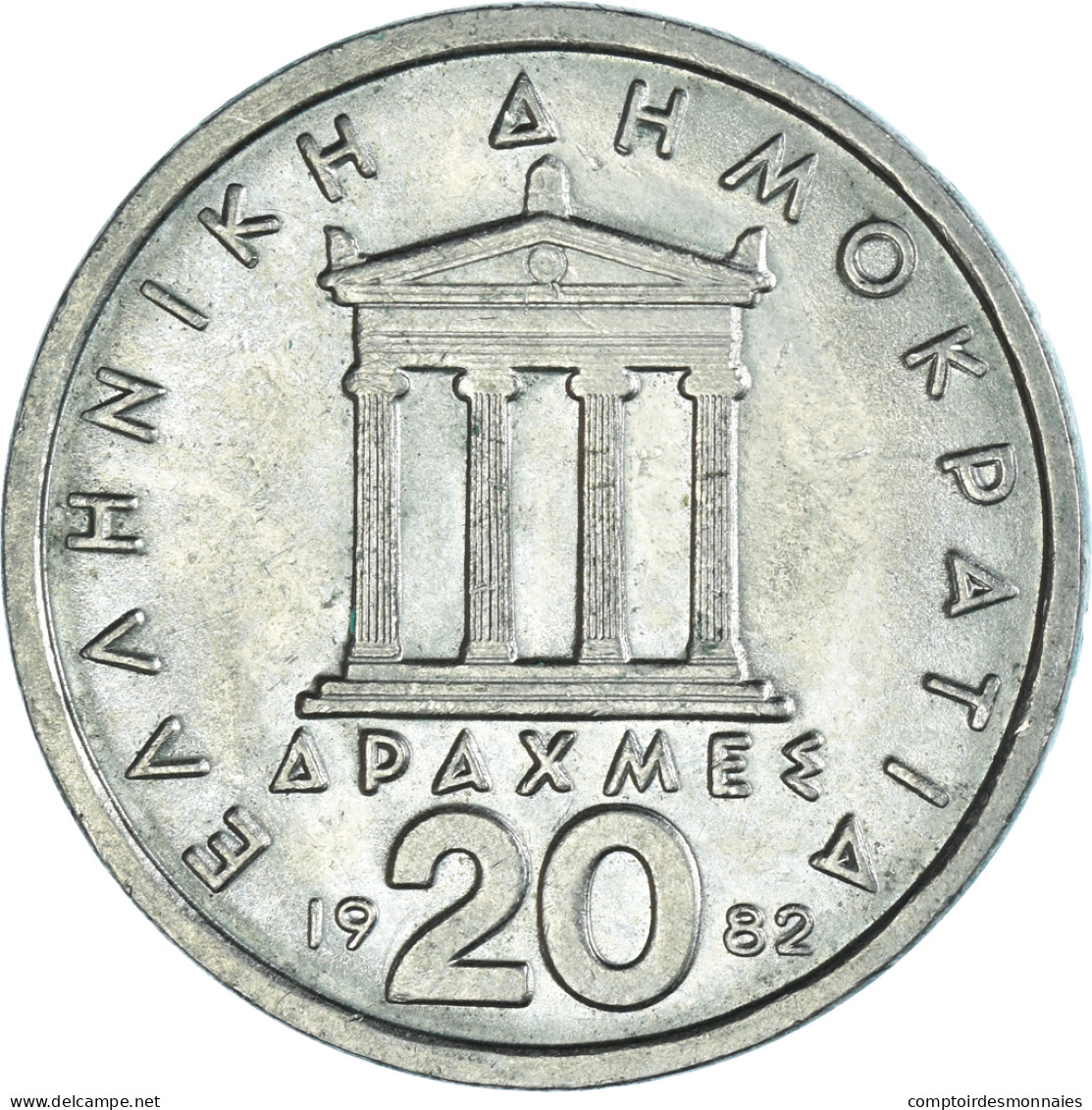 Monnaie, Grèce, 20 Drachmes, 1982, TTB+, Cupro-nickel, KM:133 - Groenlandia