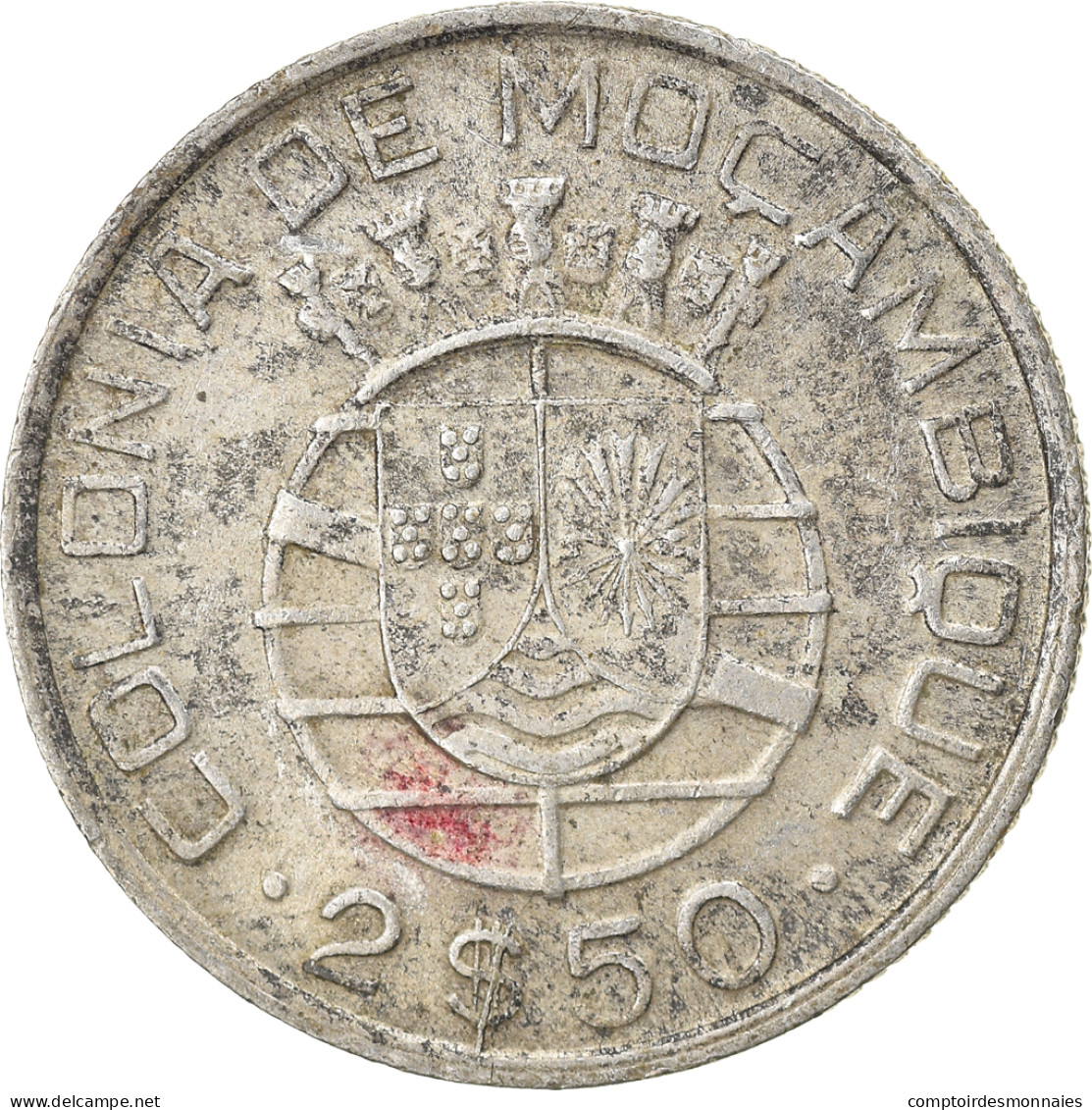 Monnaie, Mozambique, 2-1/2 Escudos, 1950, TB+, Argent, KM:68 - Mozambico