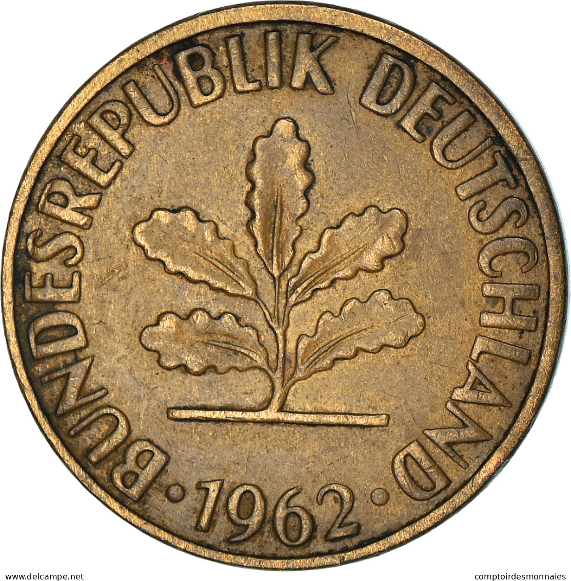 Monnaie, République Fédérale Allemande, 2 Pfennig, 1962, Hambourg, TTB - 2 Pfennig