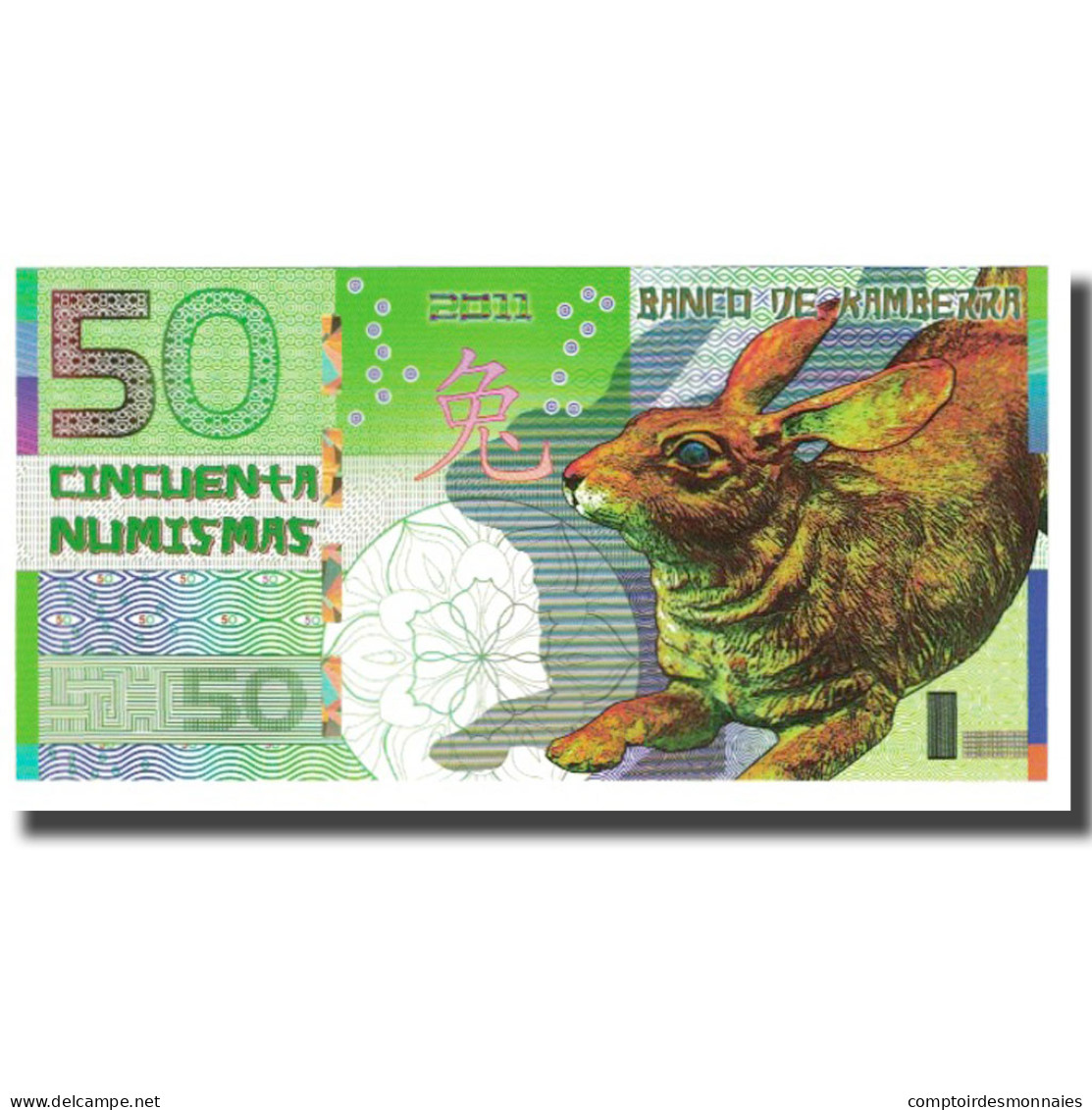 Billet, Australie, Billet Touristique, 2011, 50 NUMISMAS, NEUF - Ficticios & Especimenes