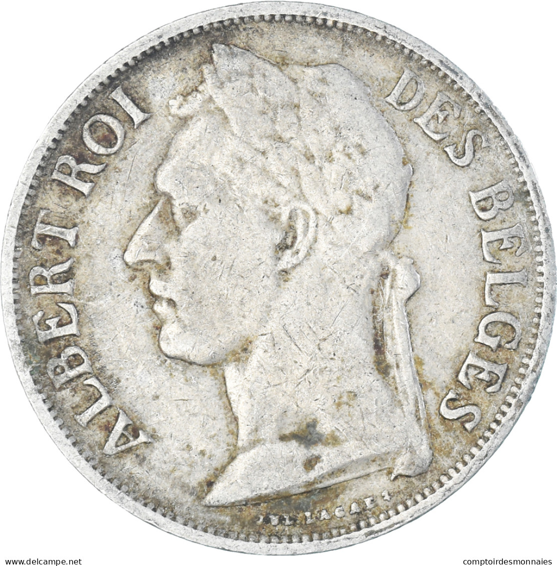 Monnaie, Congo Belge, Albert I, Franc, 1927, TB+, Cupro-nickel, KM:20 - 1910-1934: Albert I.