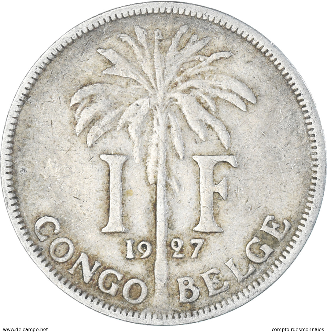 Monnaie, Congo Belge, Albert I, Franc, 1927, TB+, Cupro-nickel, KM:20 - 1910-1934: Albert I.