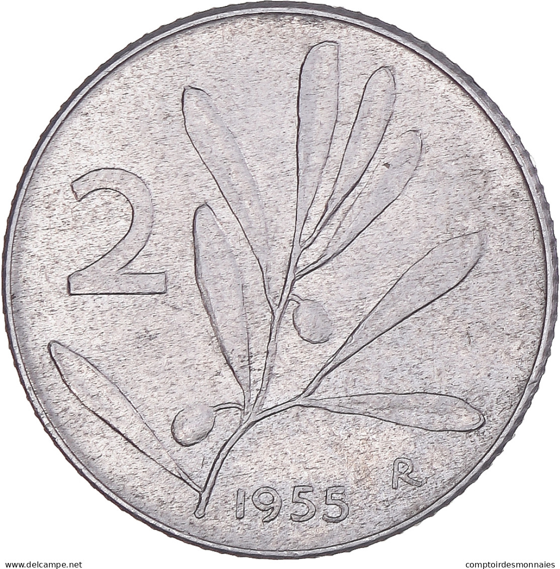 Monnaie, Italie, 2 Lire, 1955, Rome, TTB, Aluminium, KM:94 - 2 Liras