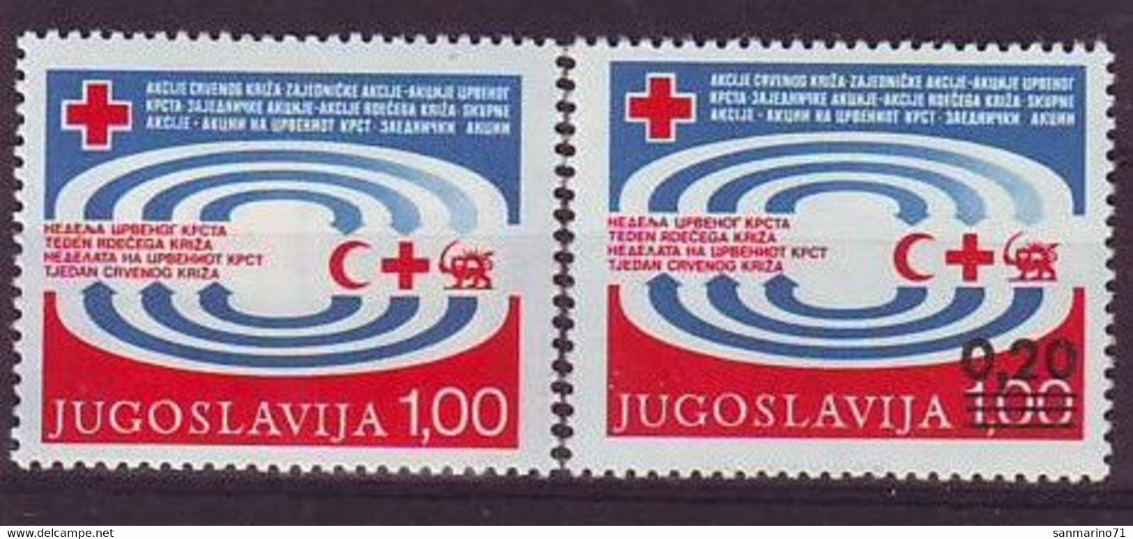 YUGOSLAVIA Postage Due 59-60,unused,red Cross - Timbres-taxe