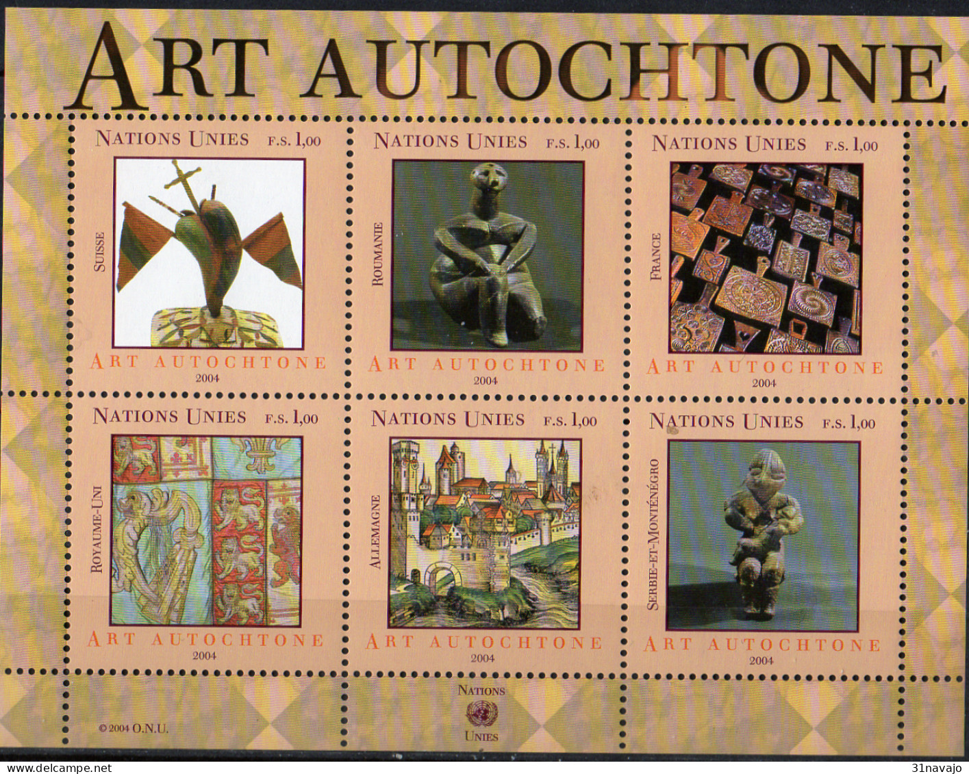 NATIONS UNIES (Genève) - Art Autochtone - Unused Stamps