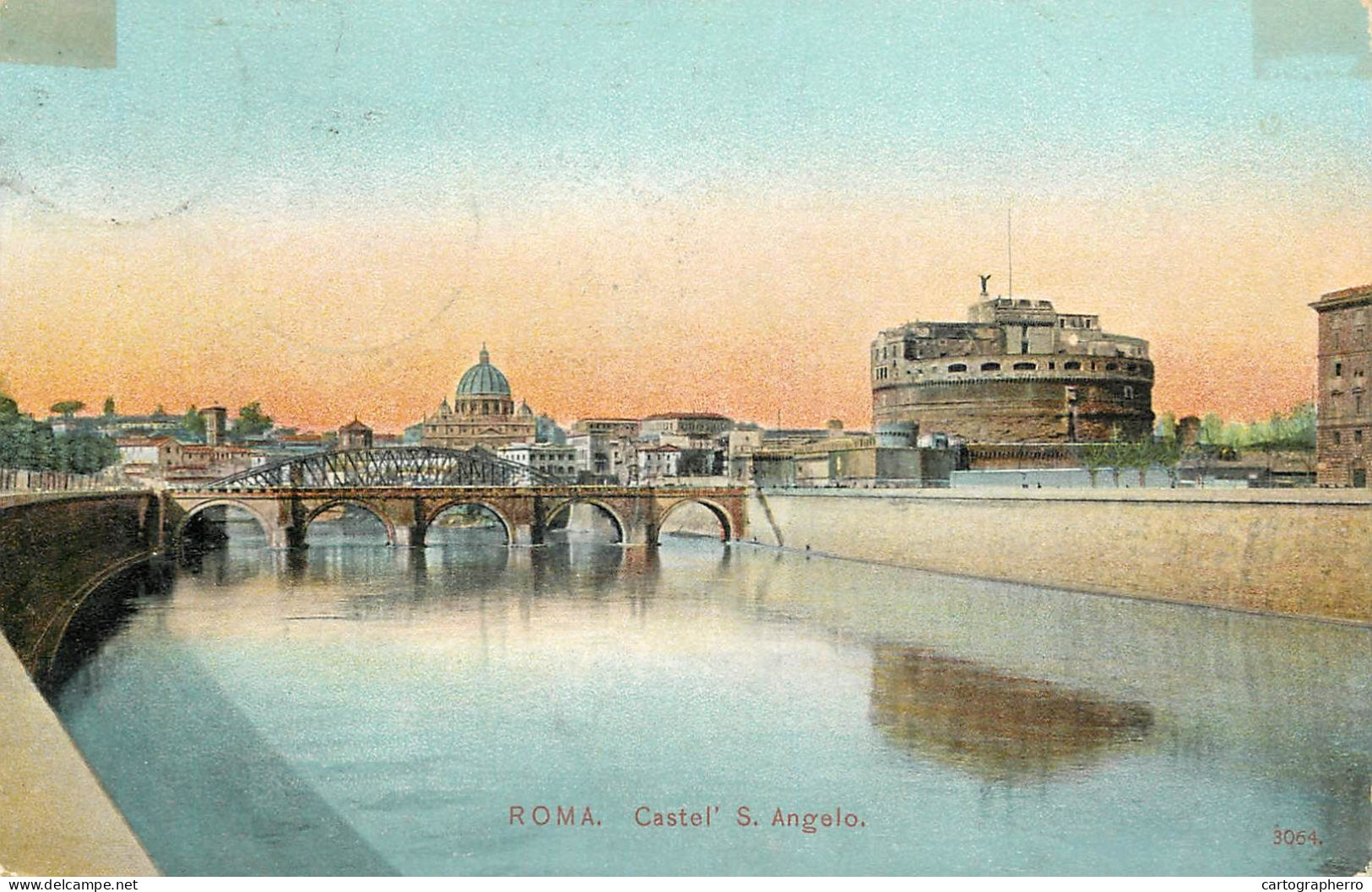 Italy Roma Castel S. Angelo River Scenery - Castel Sant'Angelo