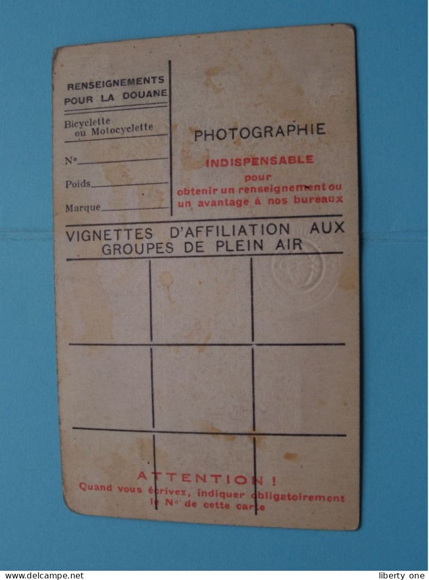 Touring Club De France N° 1613780 De DUMAS Gilbert Paris ( Voir Scans ) 1953/54 ! - Membership Cards