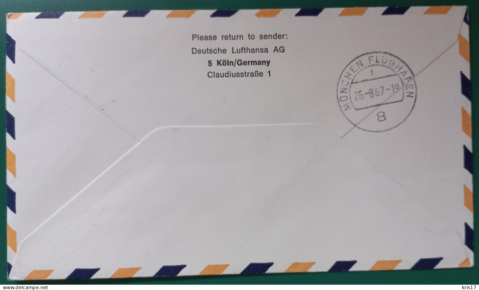 (ENV)(LUF29) 1967 Lettre LUFTHANSA Erstflug Flight Vol Beograd Budapest Munich Frankfurt Germany - Covers & Documents