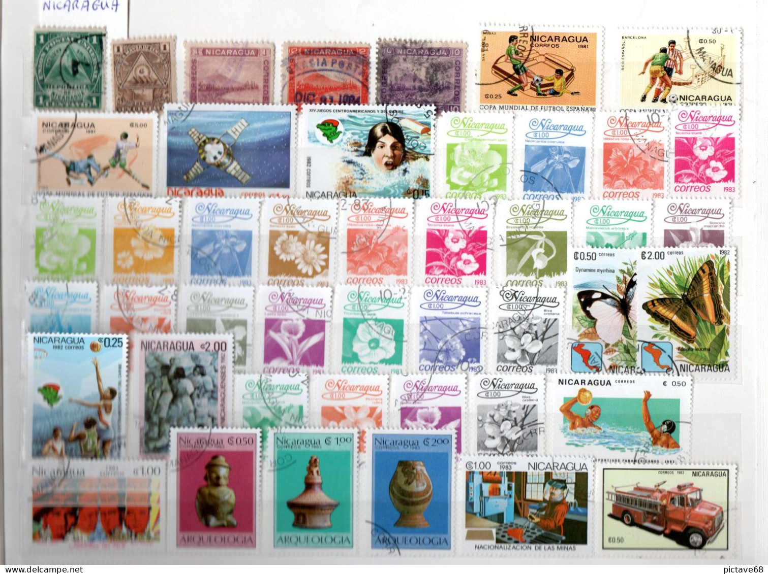 NICARAGUA /  LOT DE TIMBRES OBLITERES - Nicaragua