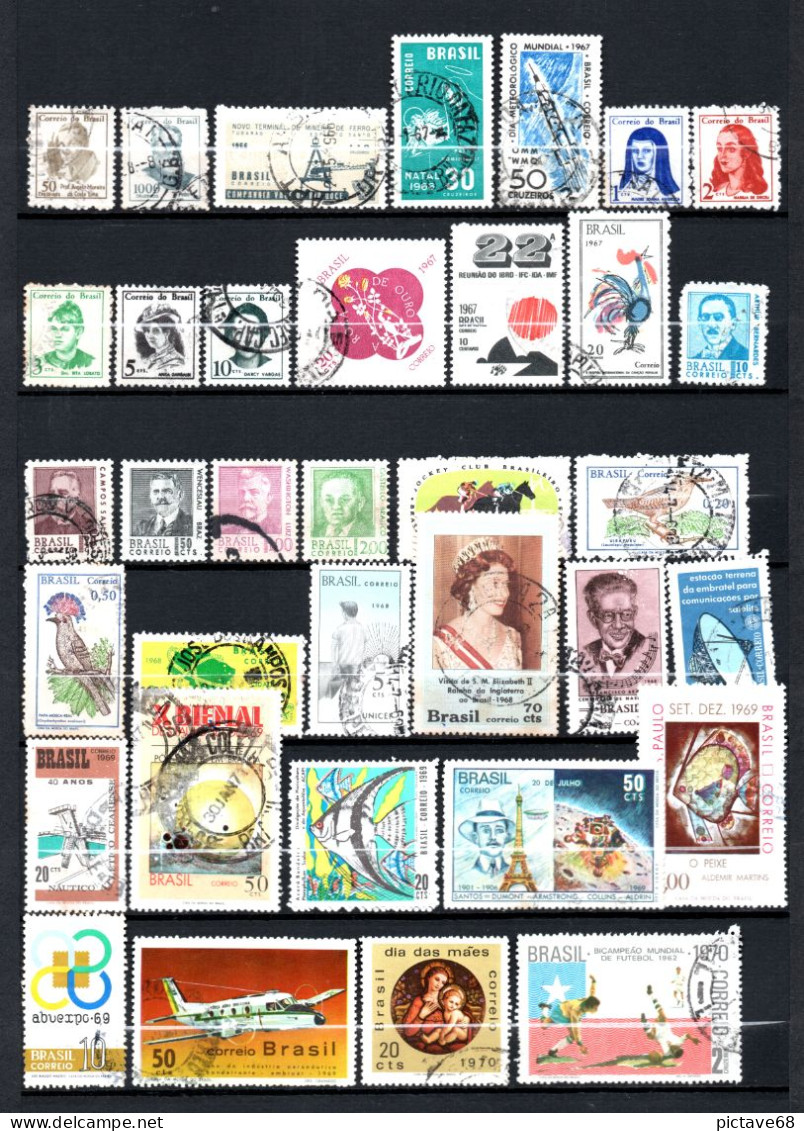 BRESIL /  LOT DE TIMBRES  OBLITERES - Collections, Lots & Series