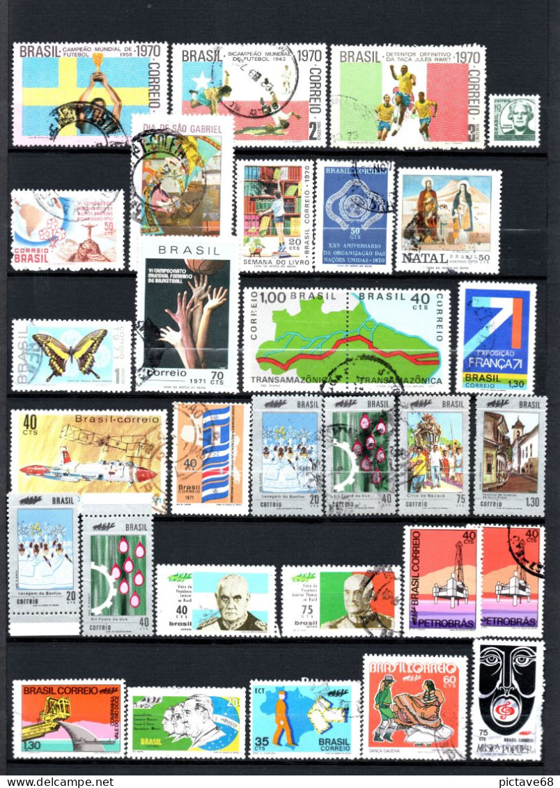 BRESIL /  LOT DE TIMBRES  OBLITERES - Collections, Lots & Séries