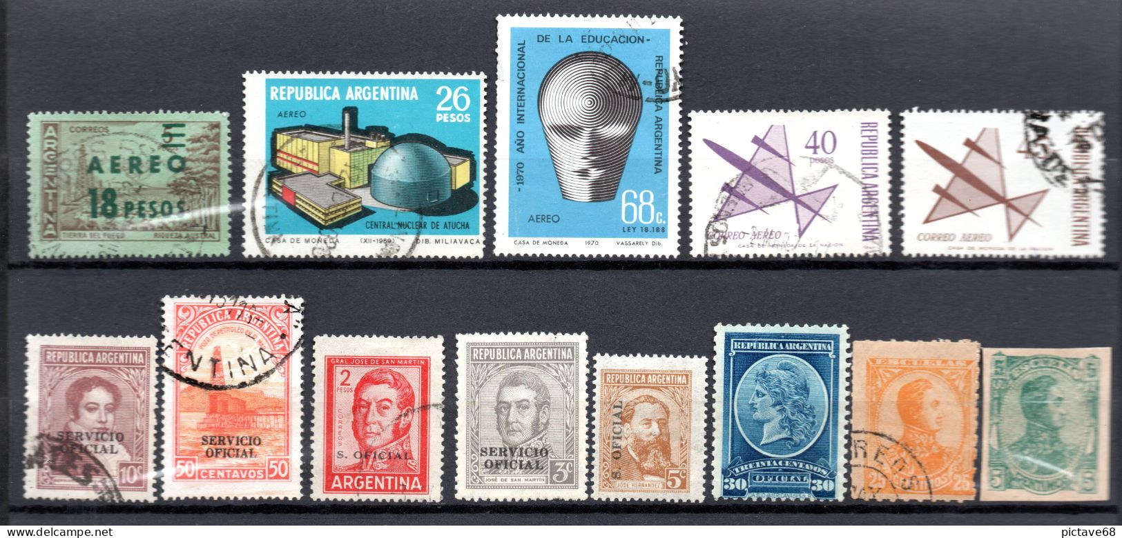 ARGENTINE / BEAUX LOT DE TIMBRES OBLITERES