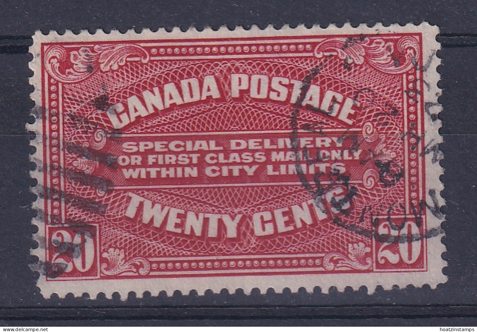 Canada: 1922   Special Delivery    SG S4    20c   Used - Eilbriefmarken