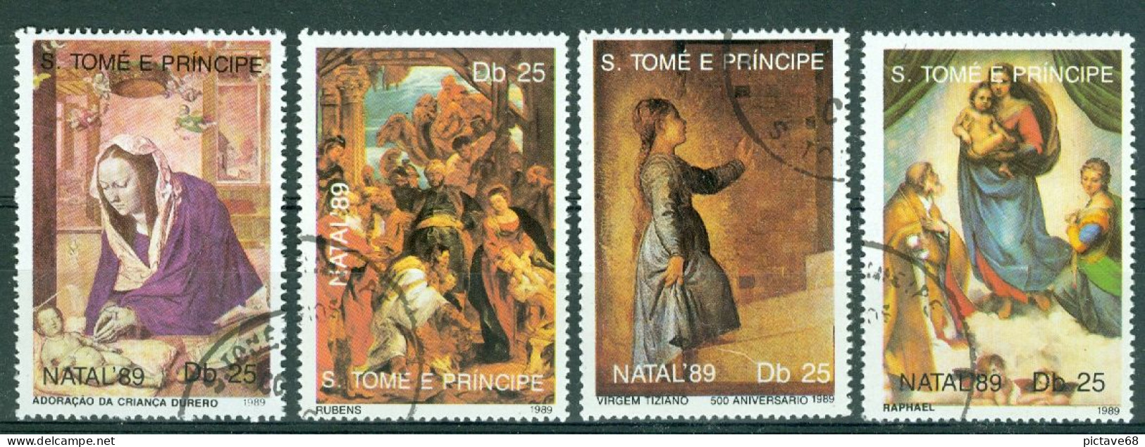 SAO TOME E. PRINCIPE / ST THOMAS ET PRINCIPE / NOËL / SERIE N° 970 à 973 OBLITEREE - Noël