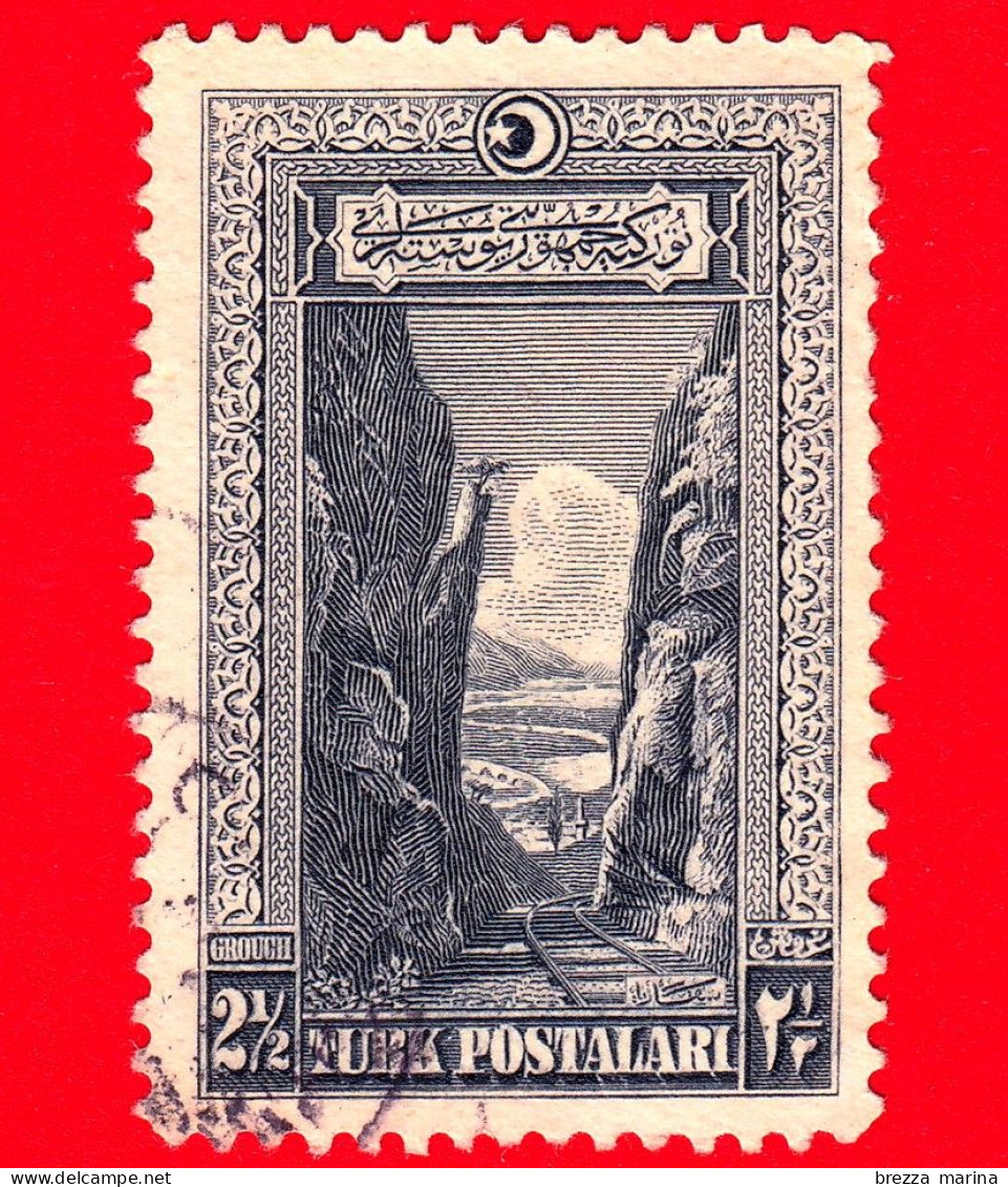 TURCHIA - Usato - 1926 - Paesaggi - Rocce - Gole Di Sakarya - 2 ½ - Oblitérés