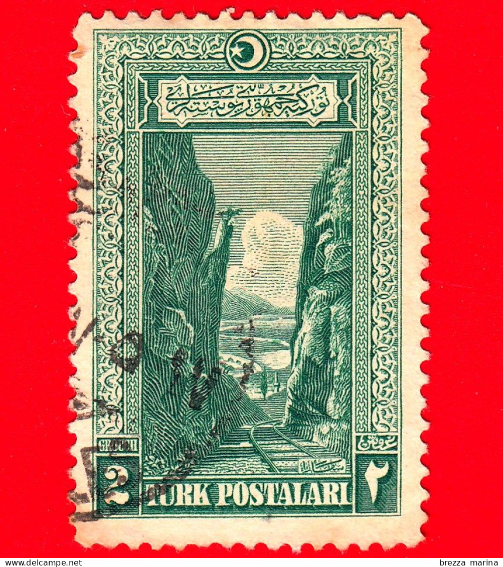 TURCHIA - Usato - 1926 - Paesaggi - Rocce - Gole Di Sakarya - 2 - Gebruikt