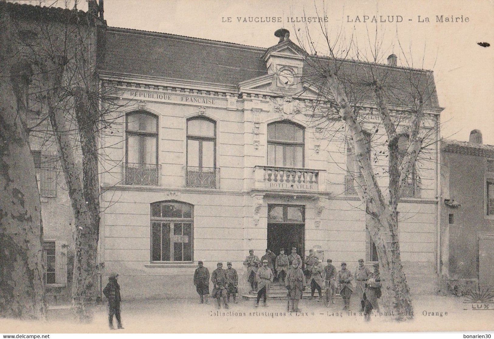 CPA 84 LAPALUD LA MAIRIE BELLE ANIMATION - Lapalud