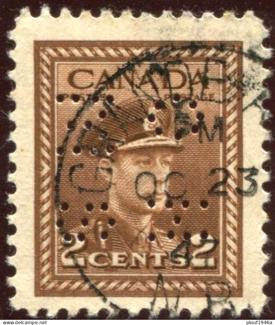 Pays :  84,1 (Canada : Dominion)  Yvert Et Tellier N° :   206 (o) Perforé Lot De 25 Exemplaires - Perforadas