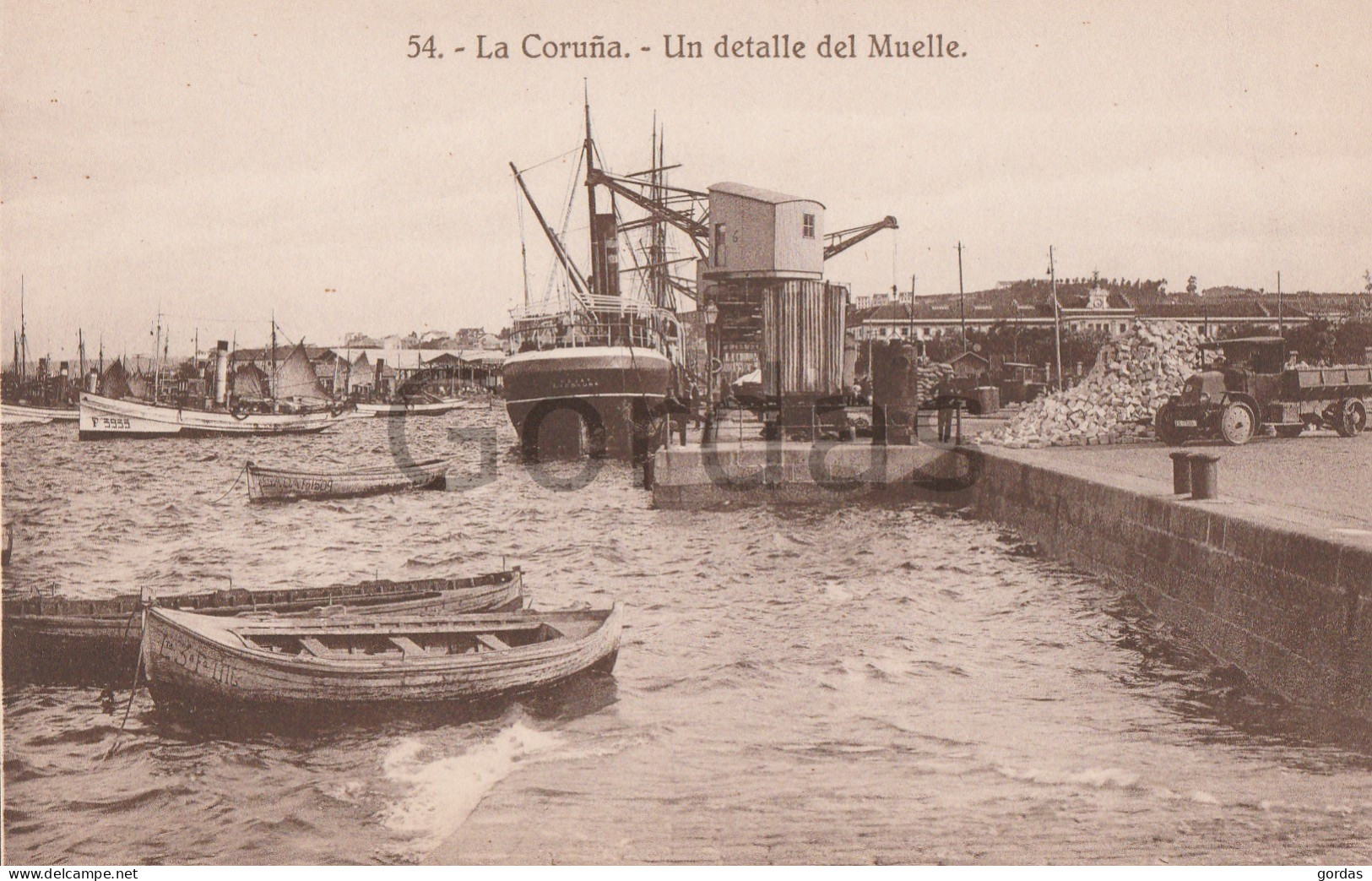 Spain - La Coruna - Un Detalle Del Muelle - Dampfer - Steamer - La Coruña