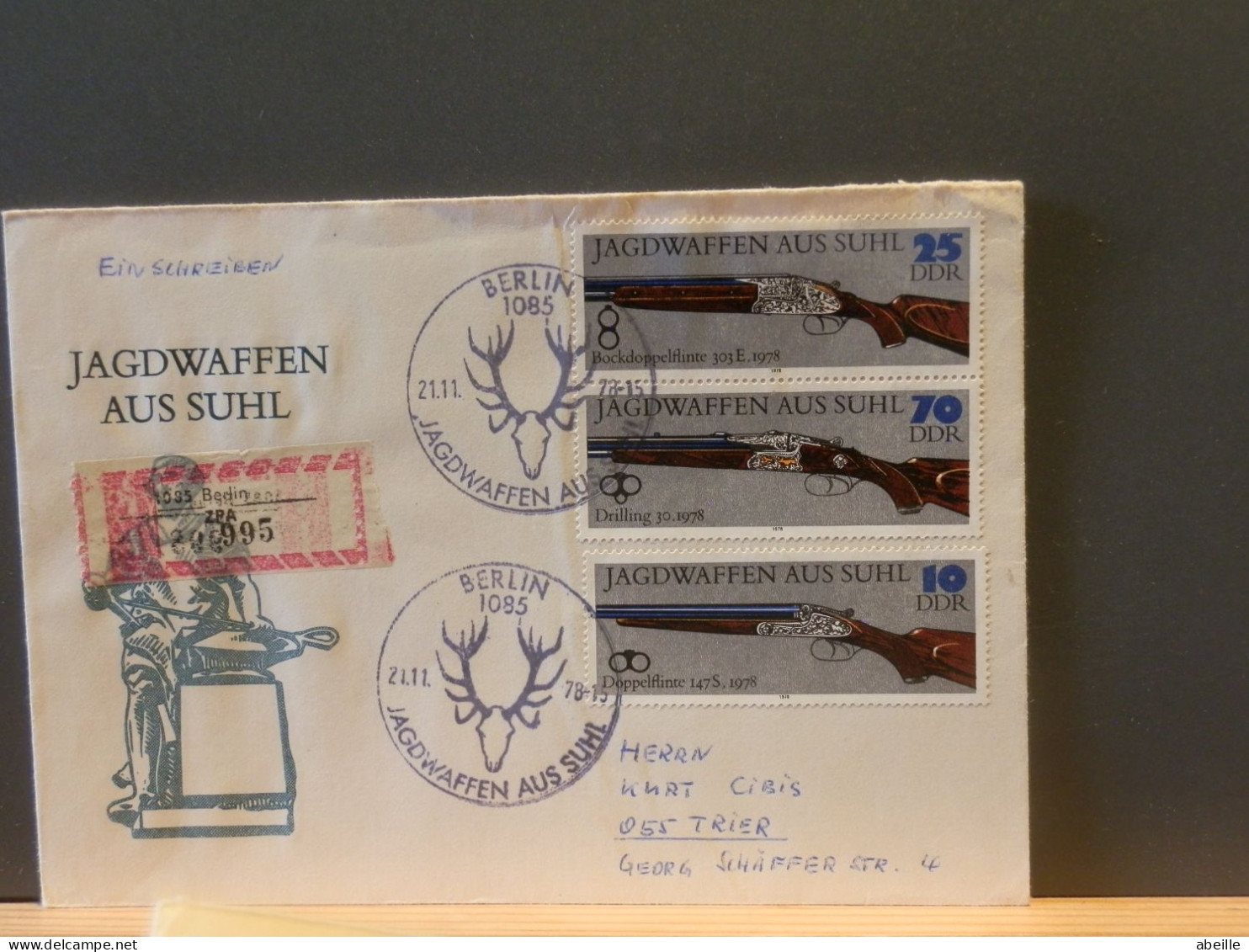 65/558Y  2   LETTRES  DDR - Tir (Armes)