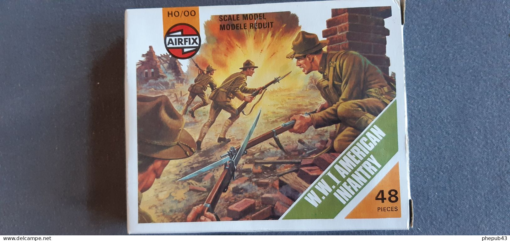 American Infantry (5 Figures) - World War II - Model Kit (48 Pieces) - Airfix (1:76 - HO/00) 01729-7 - Figurines