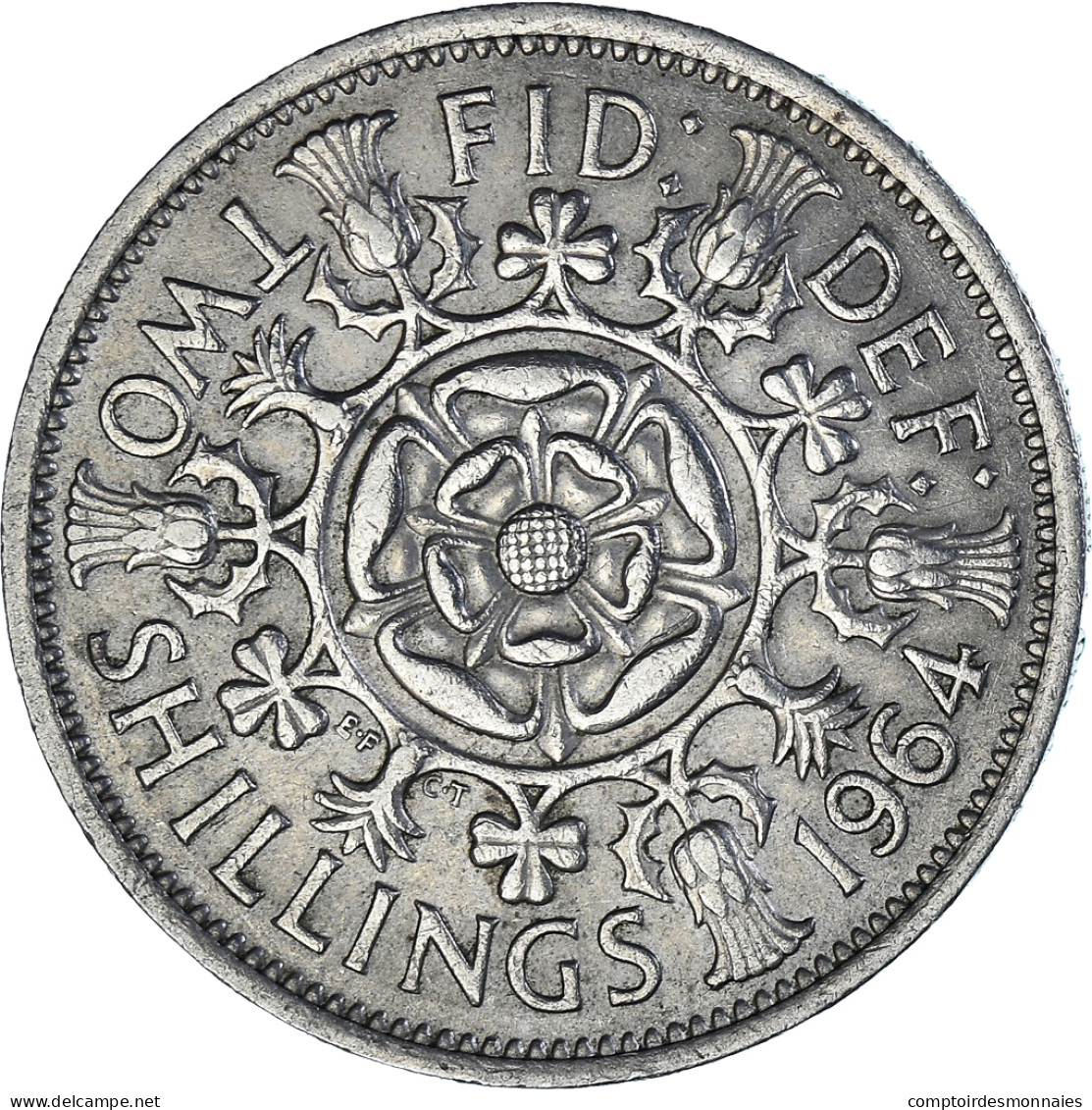 Monnaie, Grande-Bretagne, Florin, Two Shillings, 1964 - J. 1 Florin / 2 Schillings