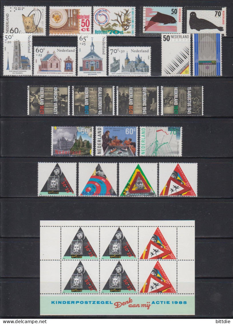 NL, Jahrgang 1985 , Postfrisch/**  (A6.1254) - Annate Complete