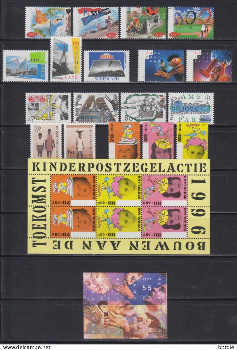 NL, Jahrgang 1996 , Postfrisch/**  (A6.1261) - Années Complètes