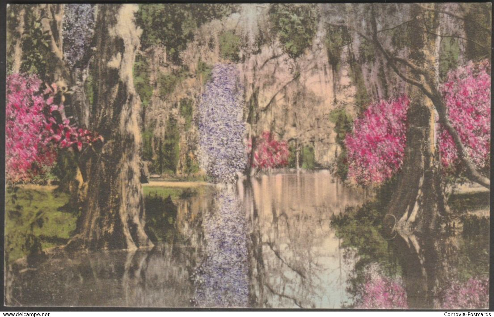 The Pool Of The Nymphs, Magnolia Gardens, Charleston, South Carolina, C.1920s - Lanneau's Art Store Postcard - Charleston