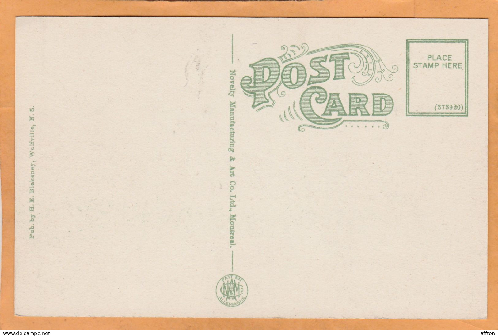 Cape Blomidon Nova Scotia Canada Old Postcard - Autres & Non Classés