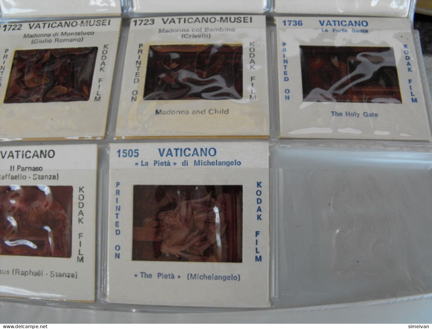 Vintage 59 SOUVENIR Kodak Slides Of VATICAN #0715