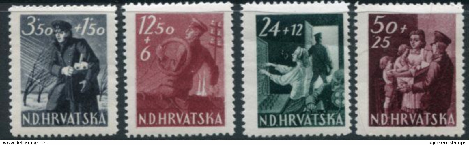 CROATIA 1945 Postal Officials MNH / **.  Michel 173-76 - Kroatië