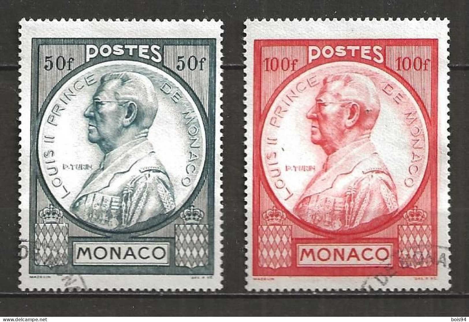 MONACO 1946 . N°s 285 Et 286 . Oblitérés . - Used Stamps