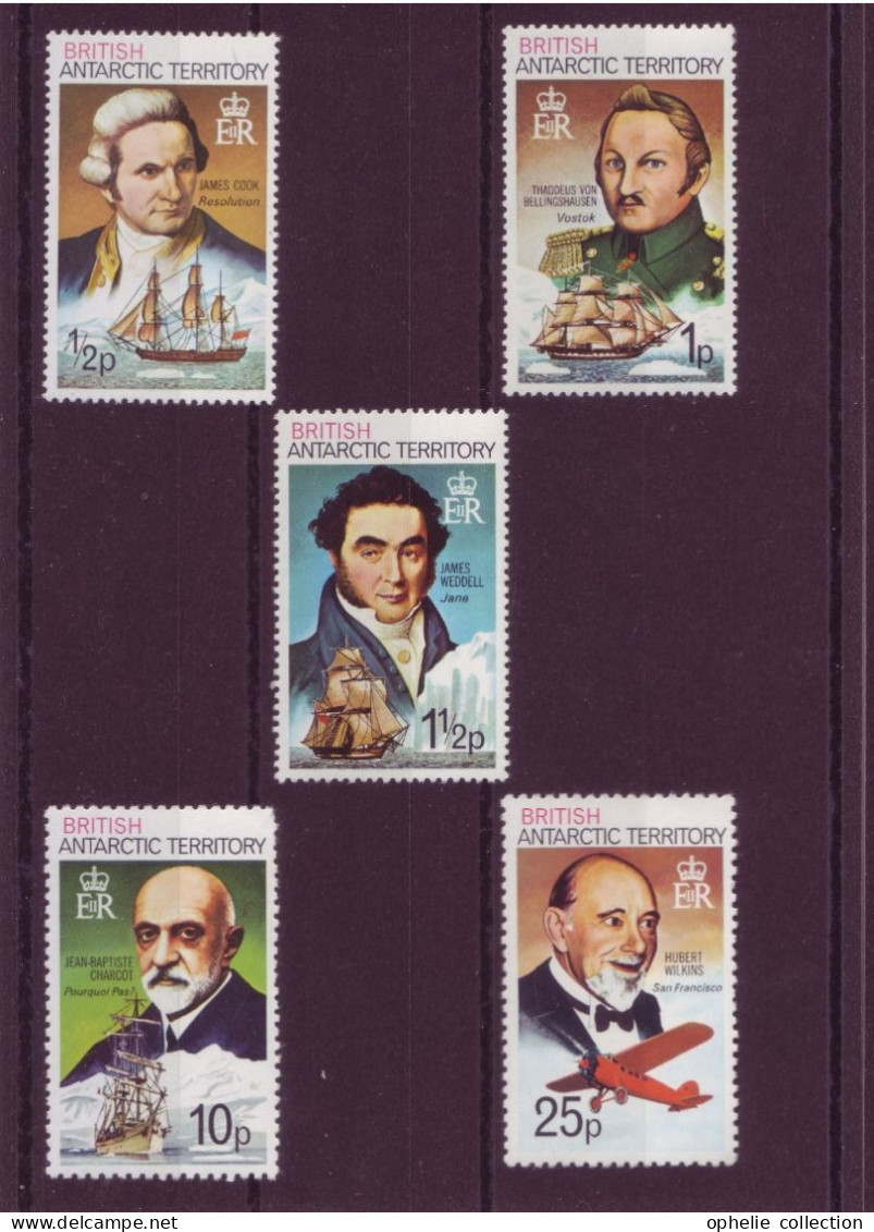 Antarctique - British Antartic Territory  - Célébrités - 5 Timbres Différents - 4890 - Autres & Non Classés