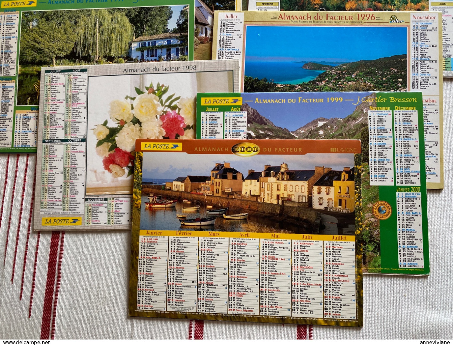 Lot De 10 Calendriers De 1991 à 2000 Compris - Formato Grande : 1991-00