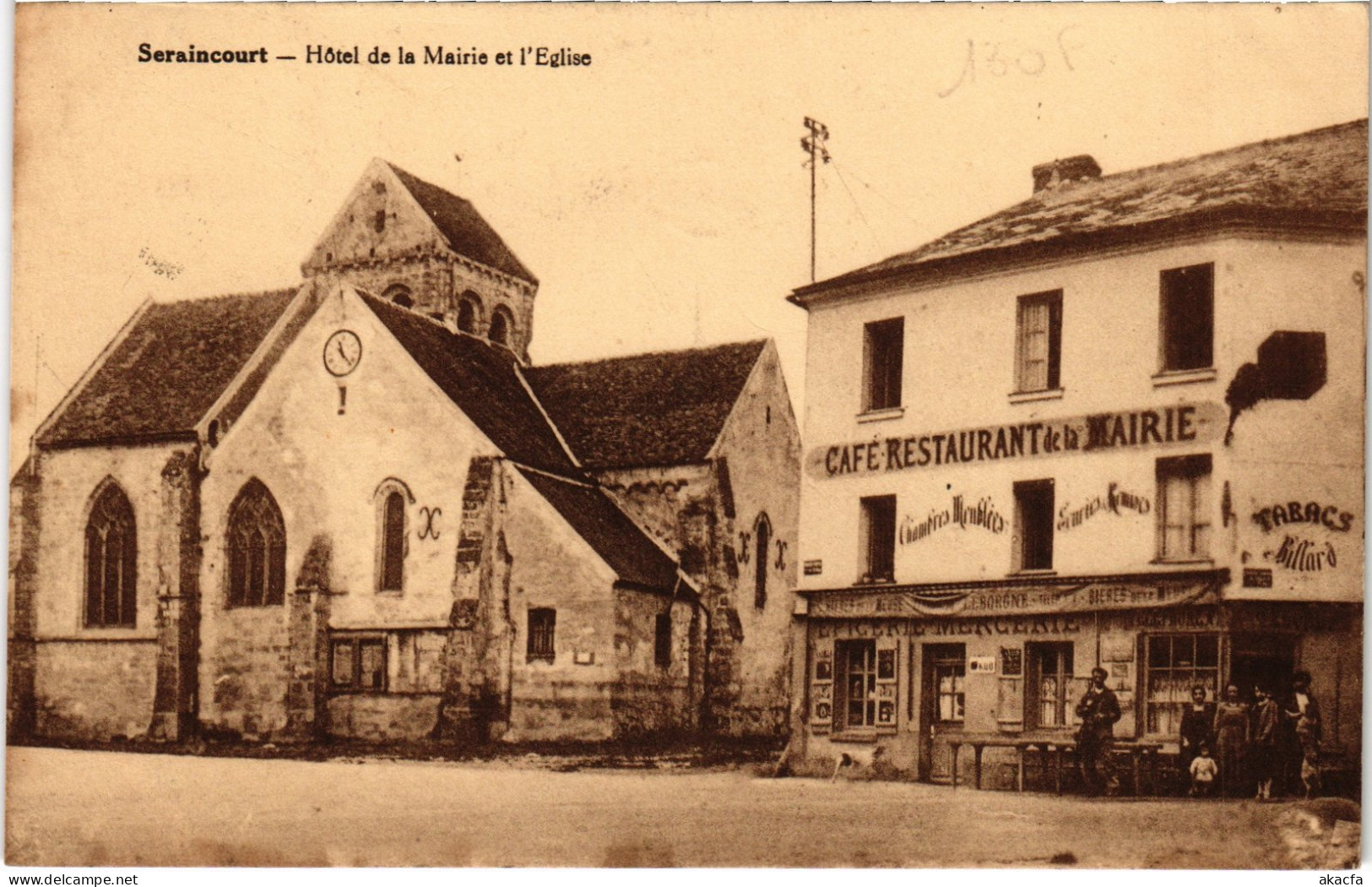 CPA Seraincourt Hotel De La Mairie Et L'Eglise (1276890) - Seraincourt