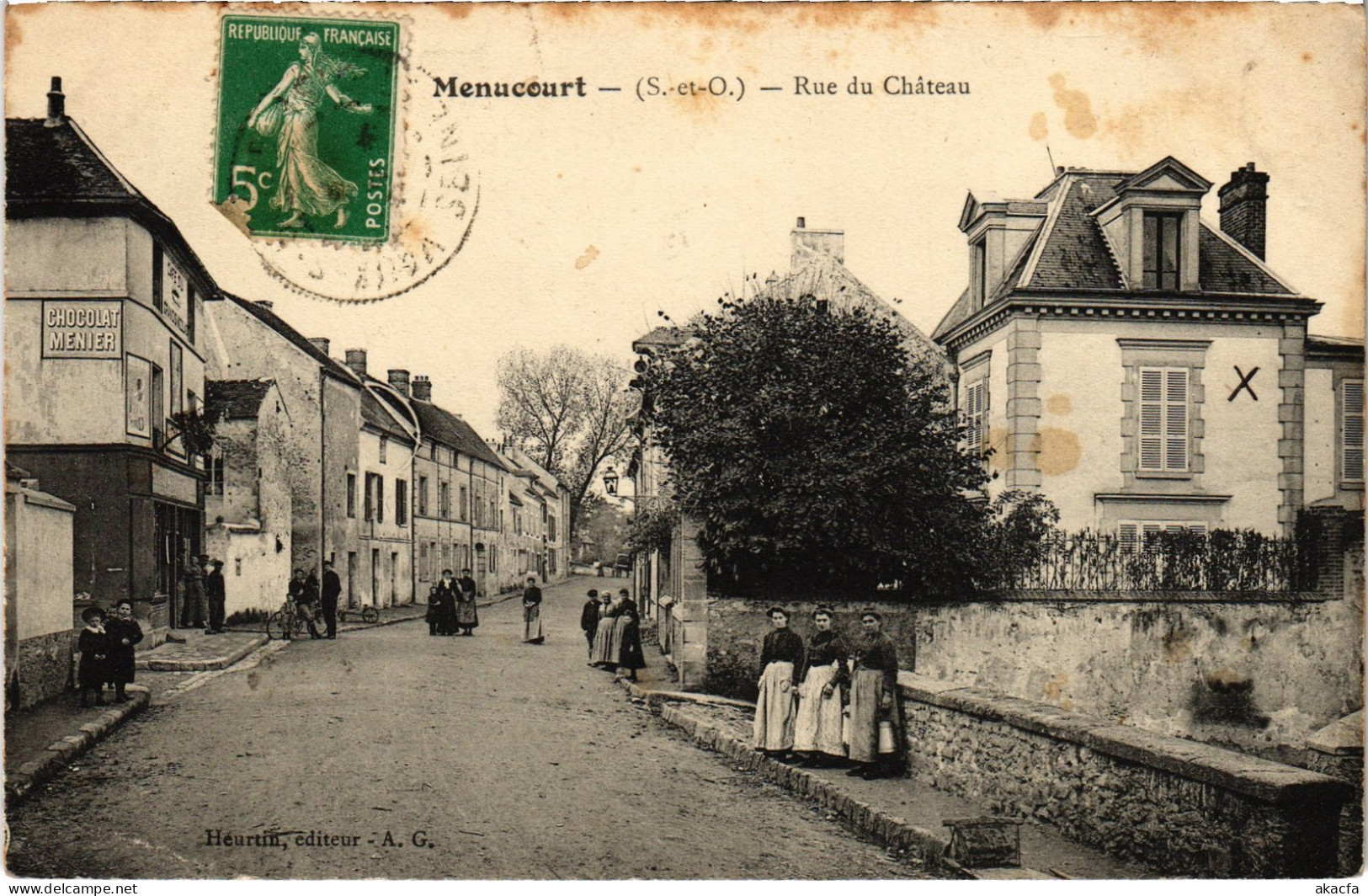 CPA Menucourt Rue Du Chateau (1276906) - Menucourt