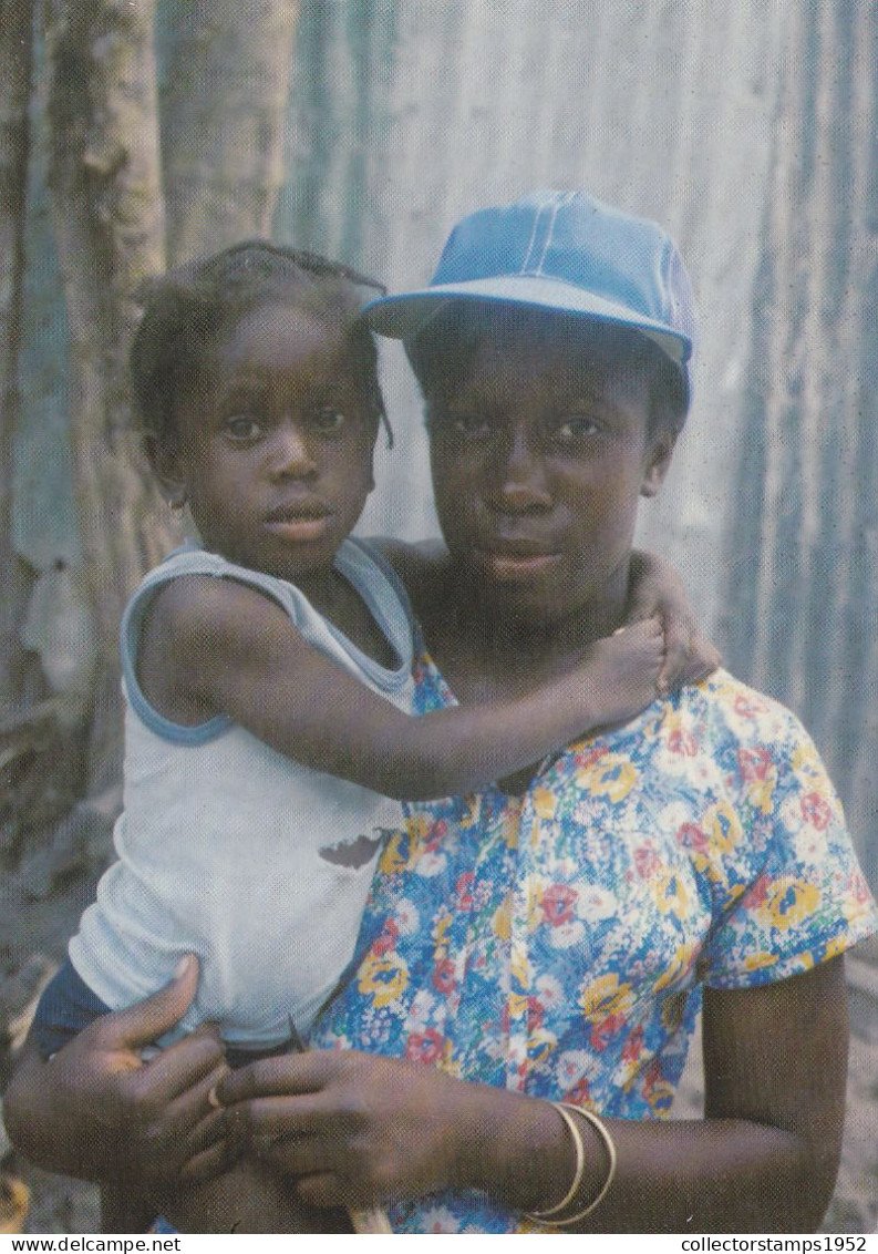 CARIBBEAN, WOMAN WITH CHILD, FOTOGRAPH, ANTILLES - Antigua E Barbuda