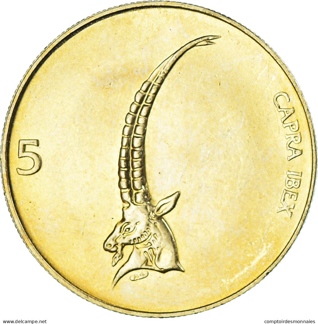 Monnaie, Slovénie, 5 Tolarjev, 2000 - Slowenien