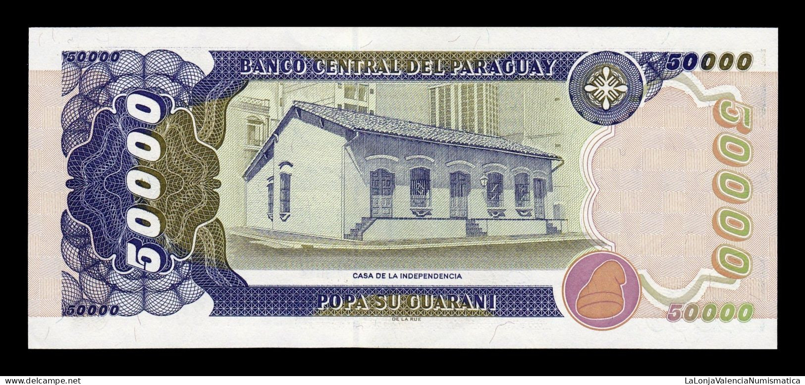 Paraguay Lot 5 Banknotes 50000 Guaraníes 1998 Pick 218 Sc Unc - Paraguay