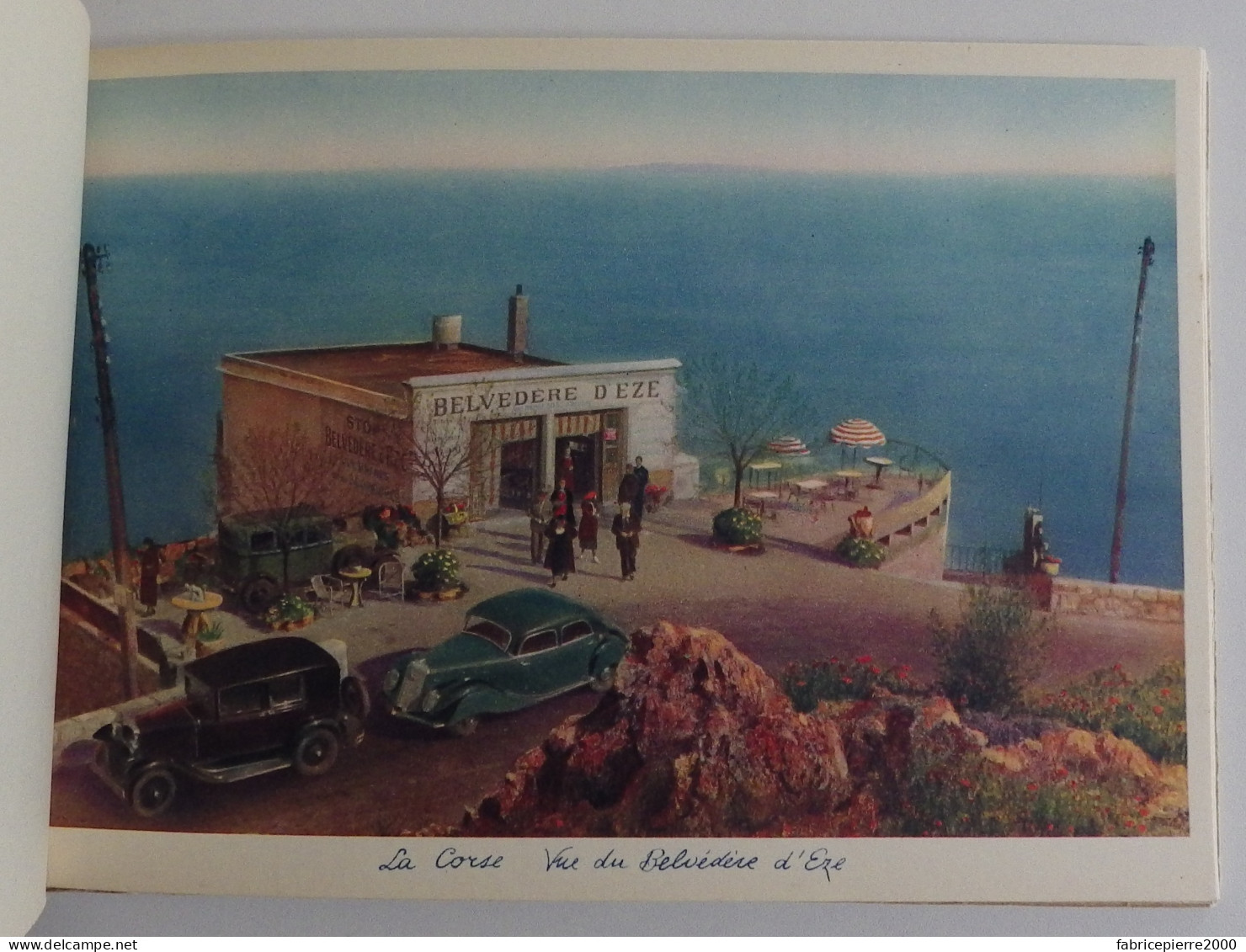 Excursion de la Grande corniche - Album 20 vues artistiques héliochromie exclusivité Le belvédère d'Eze voitures bateaux